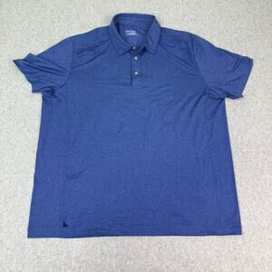 Untuckit Performance Polo Men's 2XL Shirt Navy Blue Short Sleeve Casual